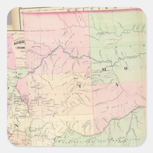 Composite Montana, Idaho Square Sticker (Front)