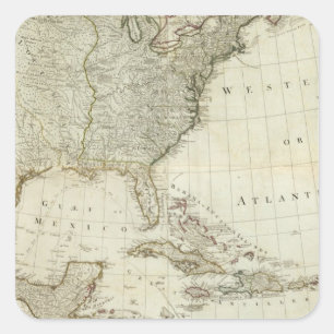 Composite North America, West India Islands Square Sticker