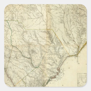 Composite North & South Carolina Square Sticker