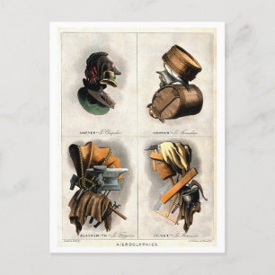 Composite Portraits of Trades Vintage Postcard