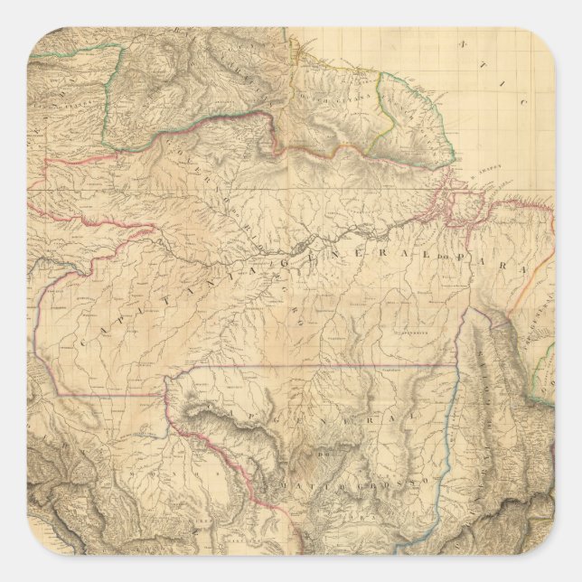 Composite South America 4 Square Sticker (Front)