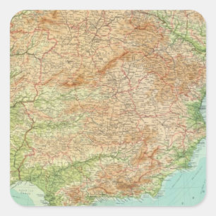 Composite Spain, Portugal Square Sticker