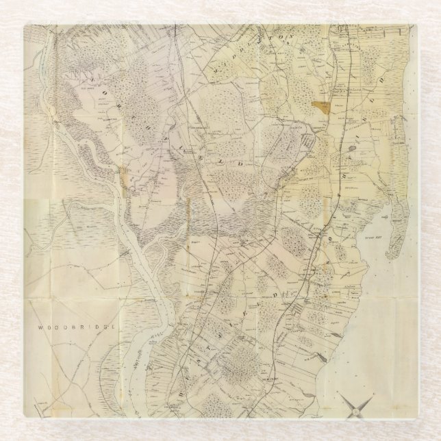 Composite Staten Island Glass Coaster (Front)