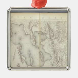 Composite Topographical maps IV Metal Tree Decoration