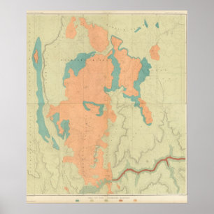 Composite Uinkaret Plateau North and South half Poster