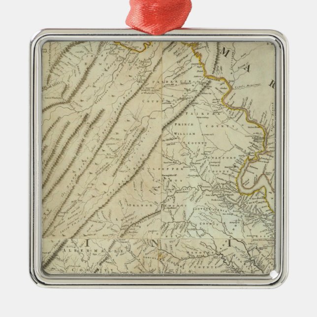 Composite Virginia Metal Tree Decoration (Front)
