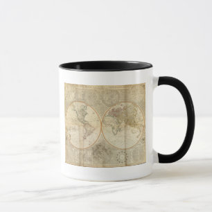 Composite World hand coloured map Mug