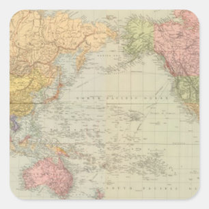 Composite World on Mercator's projection Square Sticker