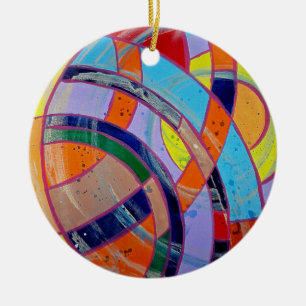 Composition #15 by Michael Moffa Ceramic Ornament