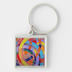 Composition #15 by Michael Moffa Key Ring