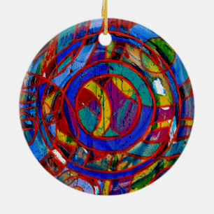 Composition #17 by Michael Moffa Ceramic Ornament