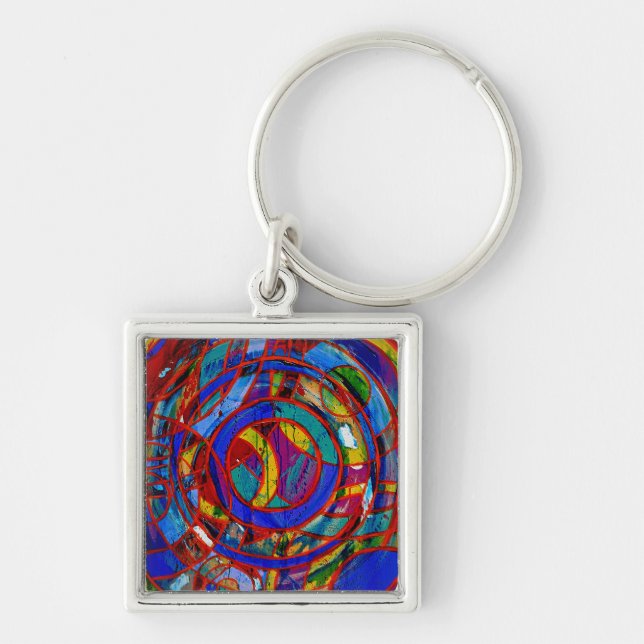 Composition #17 by Michael Moffa Key Ring (Front)