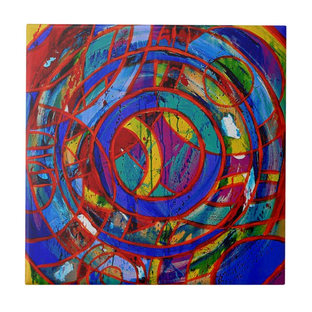 Composition #17 by Michael Moffa Tile (Front)