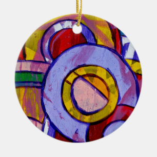 Composition #19 by Michael Moffa Ceramic Ornament