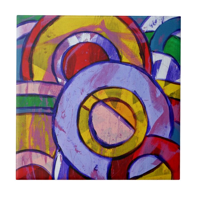 Composition #19 by Michael Moffa Ceramic Tile (Front)