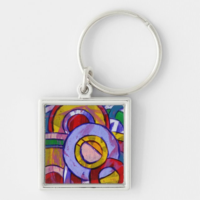 Composition #19 by Michael Moffa Key Ring (Front)