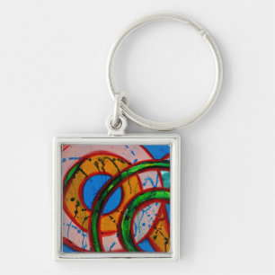 Composition #20 by Michael Moffa Key Ring