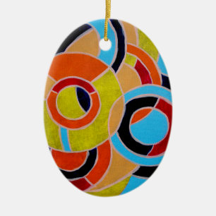 Composition #22 by Michael Moffa Ceramic Ornament