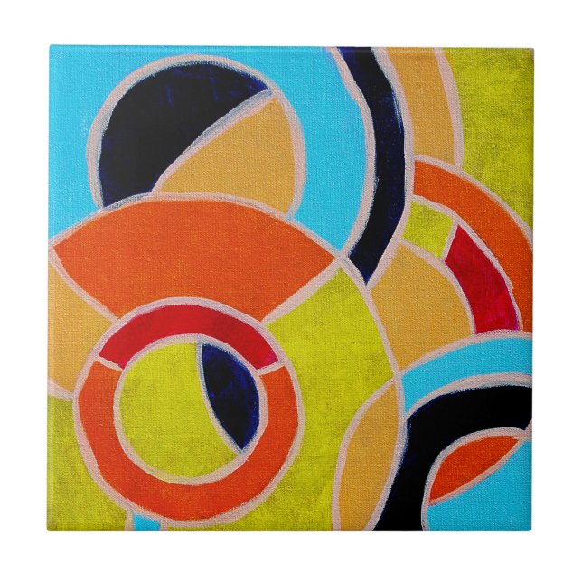 Composition #22 by Michael Moffa Ceramic Tile (Front)