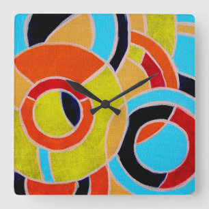 Composition #22 by Michael Moffa Square Wall Clock