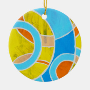 Composition #23 by Michael Moffa Ceramic Ornament