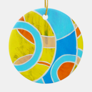 Composition #23 by Michael Moffa Ceramic Ornament