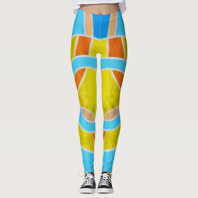 Composition #23 by Michael Moffa Leggings (Front)