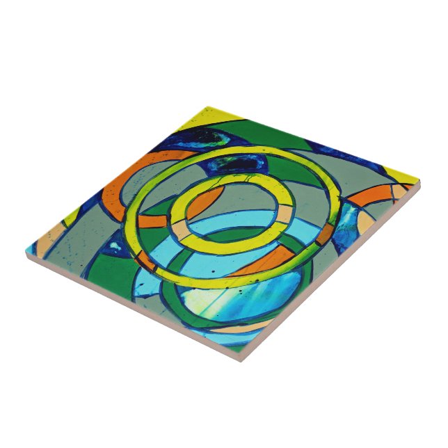 Composition #26 by Michael Moffa Ceramic Tile (Side)