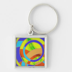 Composition #27 by Michael Moffa Key Ring