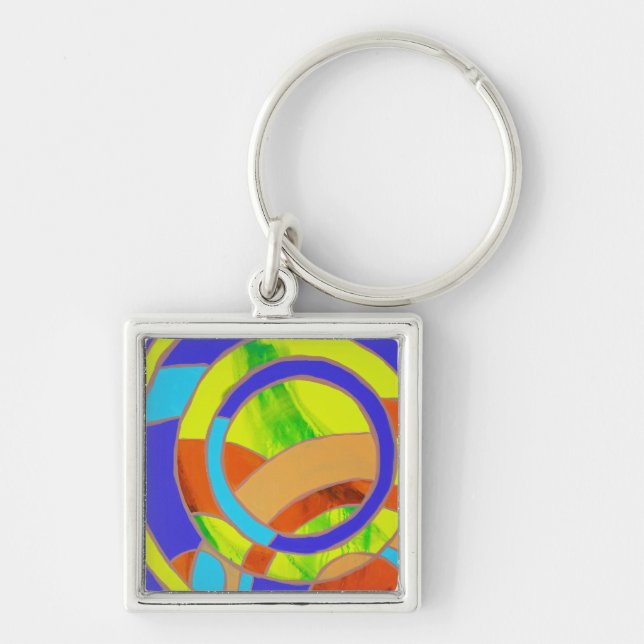 Composition #27 by Michael Moffa Key Ring (Front)