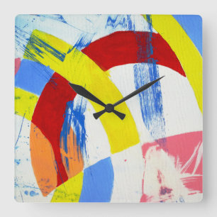 Composition #2A by Michael Moffa Square Wall Clock