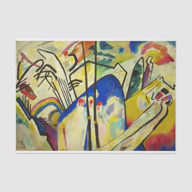Composition 4 by Wassily Kandinsky Tissue Paper (Front)