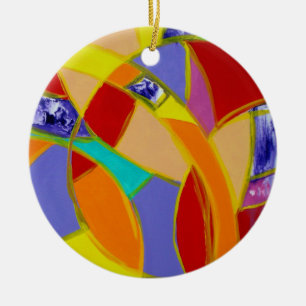 Composition #5 by Michael Moffa Ceramic Ornament