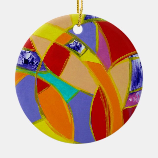 Composition #5 by Michael Moffa Ceramic Ornament (Front)