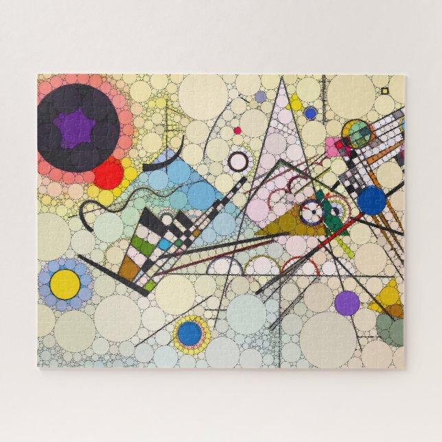 Composition 8 by After Wassily Kandinsky Jigsaw Puzzle (Horizontal)