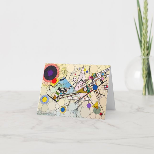 Composition 8 by After Wassily Kandinsky Thank You Card (Front)