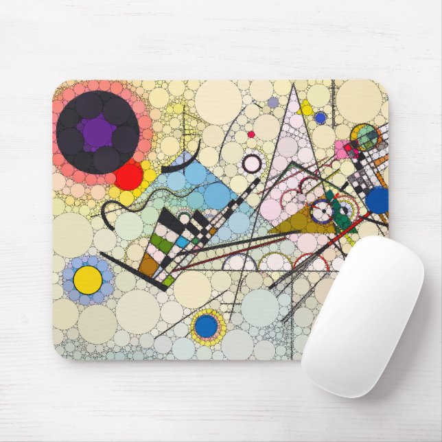Composition 8, Dots by After Wassily Kandinsky Mouse Pad (With Mouse)