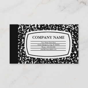 composition book business card