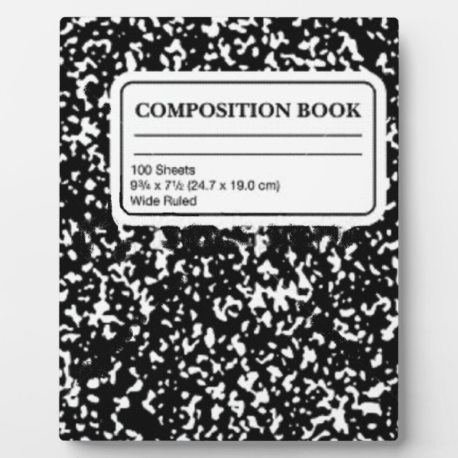 Composition Book Plaque (Front)