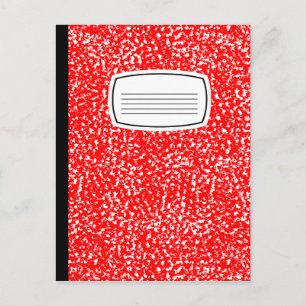 composition book postcard