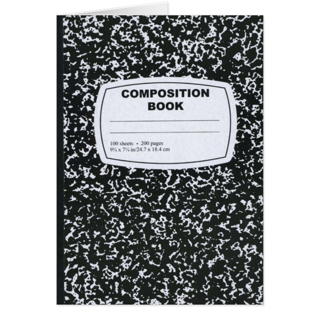 Composition Book Student Teacher (Front)