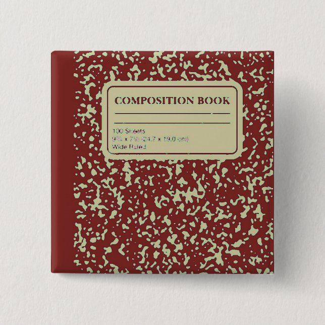 Composition Book/Student-Teacher 15 Cm Square Badge (Front)