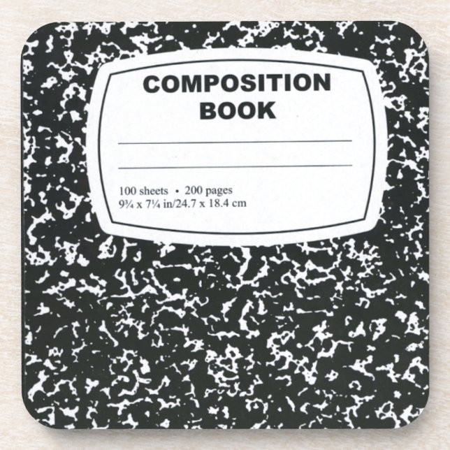 Composition Book Student Teacher Coaster (Front)