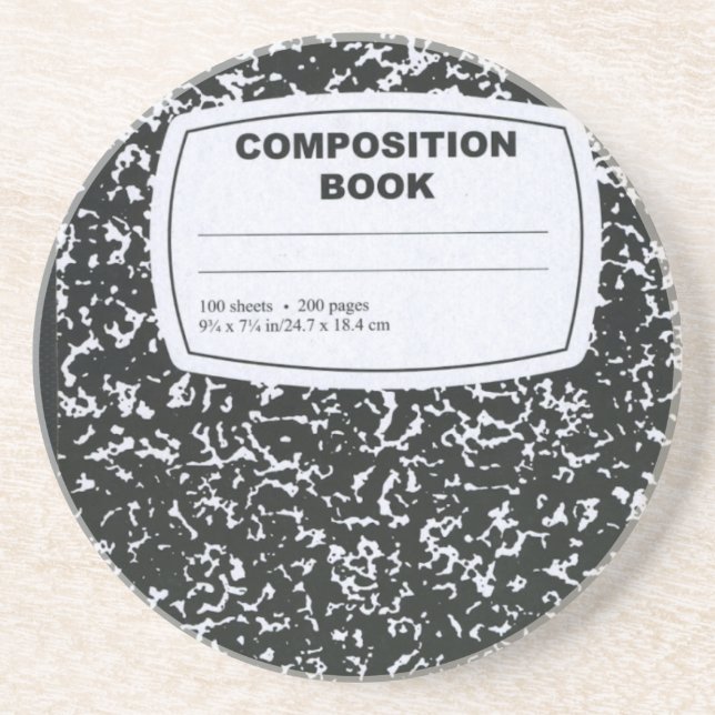 Composition Book Student Teacher Coaster (Front)