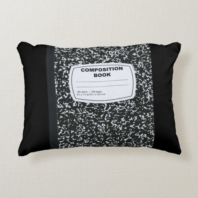 Composition Book Student Teacher Decorative Cushion (Front)