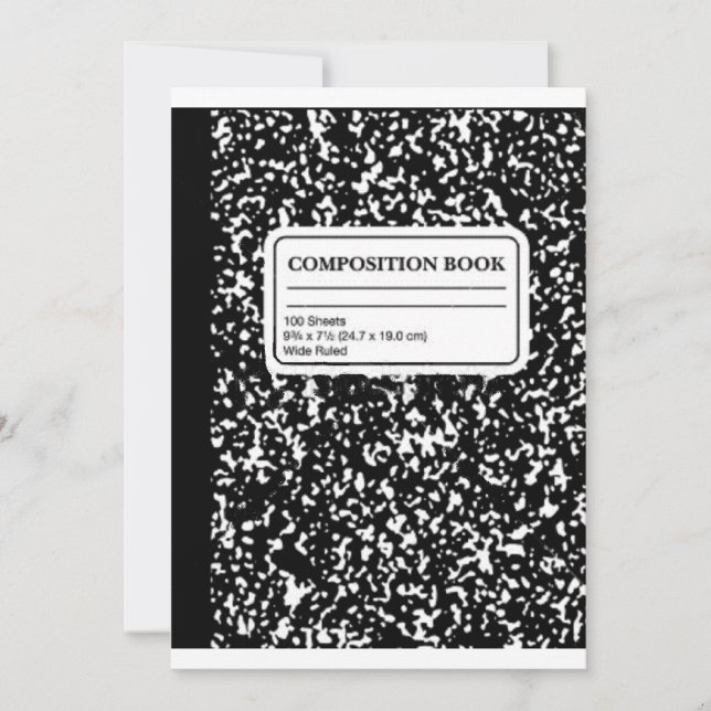 Composition Book/Student-Teacher Invitation (Front)