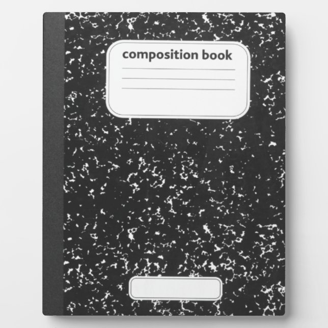 Composition Book Student Teacher Plaque (Front)