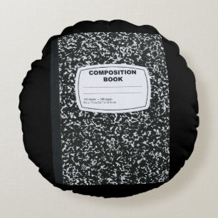 Composition Book Student Teacher Round Cushion
