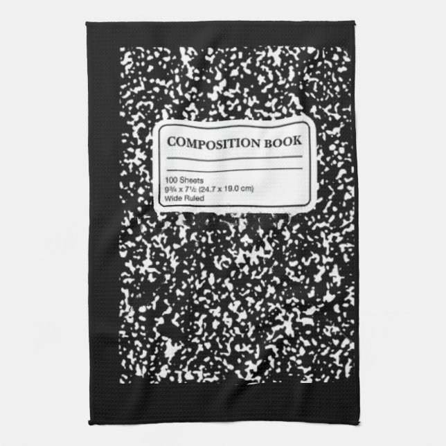 Composition Book Tea Towel (Vertical)
