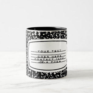 composition book Two-Tone coffee mug